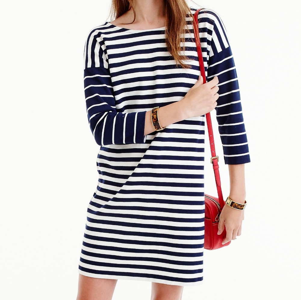 J. Crew Colorblock Stripe Ponte Dress